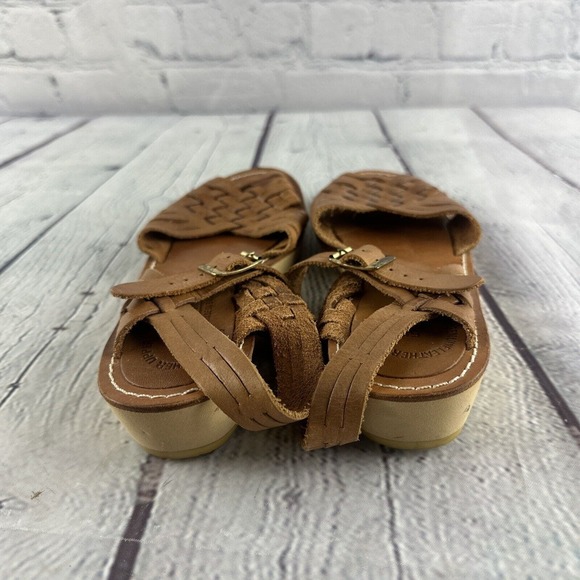 Rapallo Genuine Leather Slingback Brown Woven 528-22526-528-9500 Sandals Size 5M - Picture 5 of 10